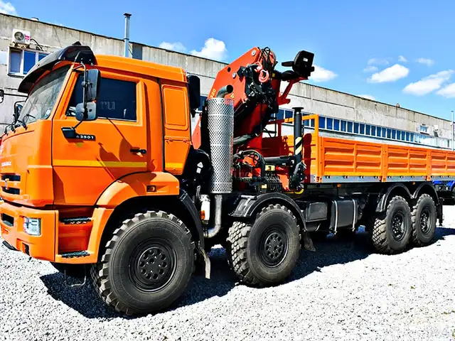 КАМАЗ 63501 бортовой с КМУ Инман ИМ 320
