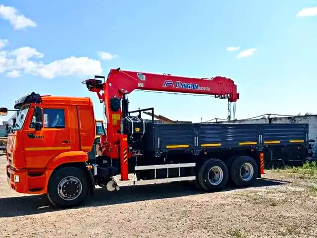 КАМАЗ 65115 бортовой с КМУ Kanglim KS2056H